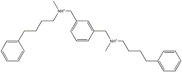 1,3-Phenylenebis[N-methyl-N-(4-phenylbutyl)methanaminium] Structure