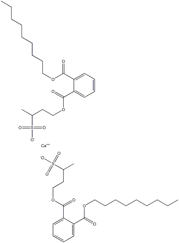 Bis[4-[(2-nonyloxycarbonylphenyl)carbonyloxy]butane-2-sulfonic acid]calcium salt 구조식 이미지