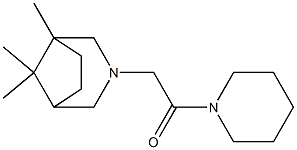 1-[(1,8,8-Trimethyl-3-azabicyclo[3.2.1]octan-3-yl)acetyl]piperidine 구조식 이미지