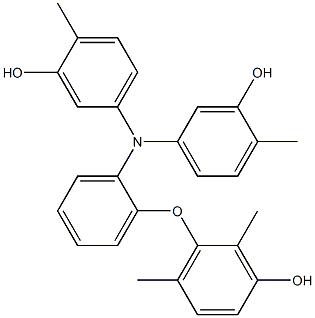 N,N-Bis(3-hydroxy-4-methylphenyl)-2-(3-hydroxy-2,6-dimethylphenoxy)benzenamine Structure