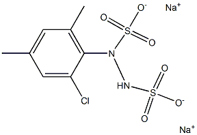 2-(2-Chloro-4,6-dimethylphenyl)hydrazine-1,2-disulfonic acid disodium salt 구조식 이미지