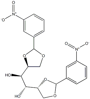 1-O,2-O:5-O,6-O-Bis(3-nitrobenzylidene)-L-glucitol 구조식 이미지