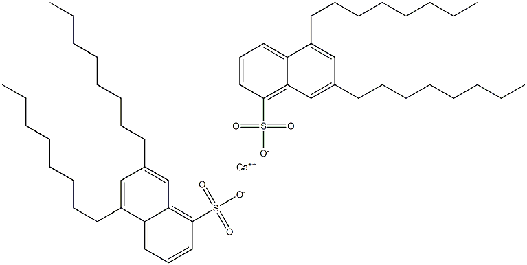 Bis(5,7-dioctyl-1-naphthalenesulfonic acid)calcium salt Structure