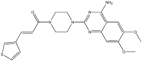 4-Amino-2-[4-[3-(3-thienyl)propenoyl]-1-piperazinyl]-6,7-dimethoxyquinazoline Structure