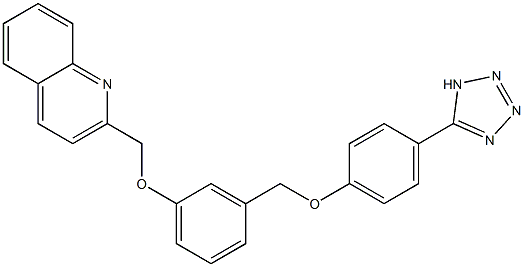 2-[3-[4-(1H-Tetrazol-5-yl)phenoxymethyl]phenoxymethyl]quinoline 구조식 이미지