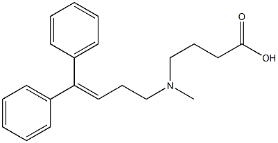 4-[Methyl(4,4-diphenyl-3-butenyl)amino]butanoic acid 구조식 이미지