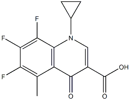 1-Cyclopropyl-1,4-dihydro-4-oxo-5-methyl-6,7,8-trifluoroquinoline-3-carboxylic acid Structure