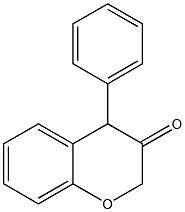 4-Phenyl-2H-1-benzopyran-3(4H)-one Structure