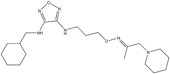 1-Piperidino-2-propanone O-[3-[[4-[(cyclohexylmethyl)amino]furazan-3-yl]amino]propyl]oxime 구조식 이미지