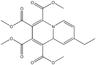 8-Ethyl-9aH-quinolizine-1,2,3,4-tetracarboxylic acid tetramethyl ester 구조식 이미지