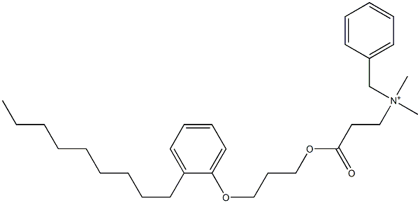 N,N-Dimethyl-N-benzyl-N-[2-[[3-(2-nonylphenyloxy)propyl]oxycarbonyl]ethyl]aminium Structure