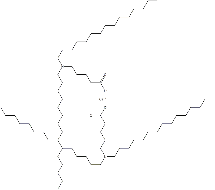 Bis[5-(dipentadecylamino)valeric acid]calcium salt Structure