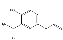 5-Allyl-3-methylsalicylamide Structure