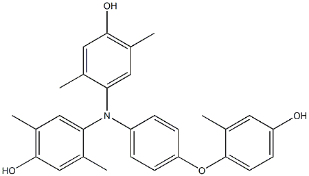 N,N-Bis(4-hydroxy-2,5-dimethylphenyl)-4-(4-hydroxy-2-methylphenoxy)benzenamine 구조식 이미지