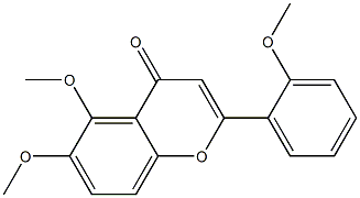 2-(2-Methoxyphenyl)-5,6-dimethoxy-4H-1-benzopyran-4-one Structure