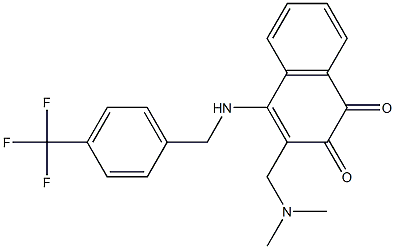 4-[[4-(Trifluoromethyl)benzyl]amino]-3-[(dimethylamino)methyl]naphthalene-1,2-dione 구조식 이미지