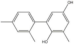 6-Methyl-2-(2,4-dimethylphenyl)benzene-1,4-diol Structure