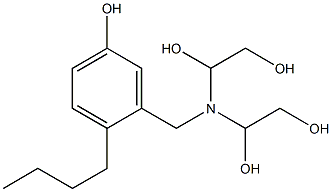 3-[Bis(1,2-dihydroxyethyl)aminomethyl]-4-butylphenol Structure