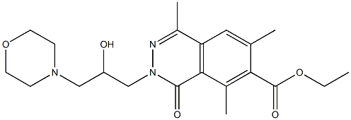 4,6,8-Trimethyl-2-(2-hydroxy-3-morpholinopropyl)-1-oxo-1,2-dihydrophthalazine-7-carboxylic acid ethyl ester Structure