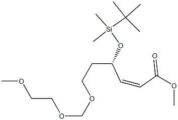 (2Z,4S)-4-(tert-Butyldimethylsiloxy)-6-[(2-methoxyethoxy)methoxy]-2-hexenoic acid methyl ester Structure