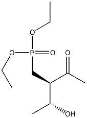 [(2R,3R)-2-Acetyl-3-hydroxybutyl]phosphonic acid diethyl ester Structure