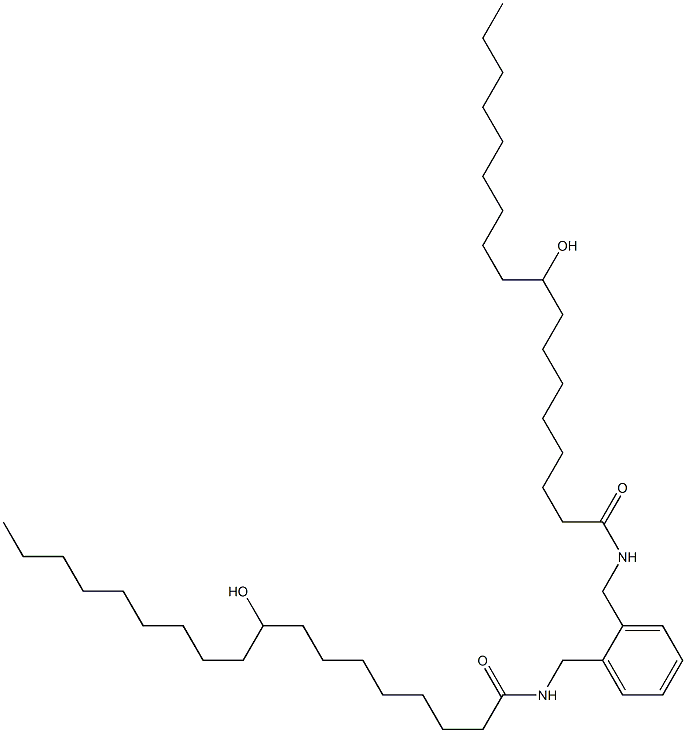 N,N'-(1,2-Phenylenebismethylene)bis(9-hydroxystearamide) 구조식 이미지