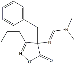 3-Propyl-4-benzyl-4-[[(dimethylamino)methylene]amino]isoxazol-5(4H)-one 구조식 이미지