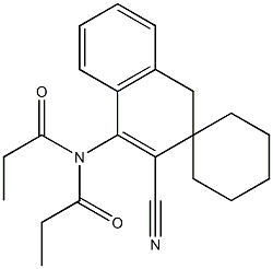 4-(Dipropionylamino)spiro[naphthalene-2(1H),1'-cyclohexane]-3-carbonitrile Structure