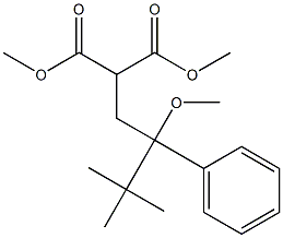 2-[2-Phenyl-2-methoxy-3,3-dimethylbutyl]malonic acid dimethyl ester 구조식 이미지