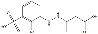 3-[2-(2-Sodiosulfophenyl)hydrazino]butanoic acid 구조식 이미지