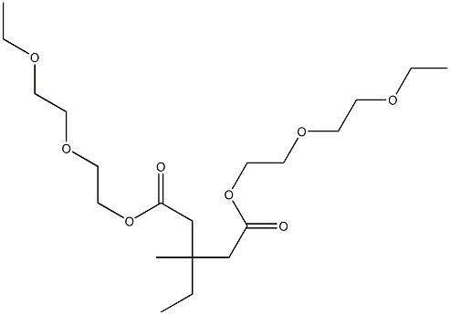 3-Ethyl-3-methylglutaric acid bis[2-(2-ethoxyethoxy)ethyl] ester Structure