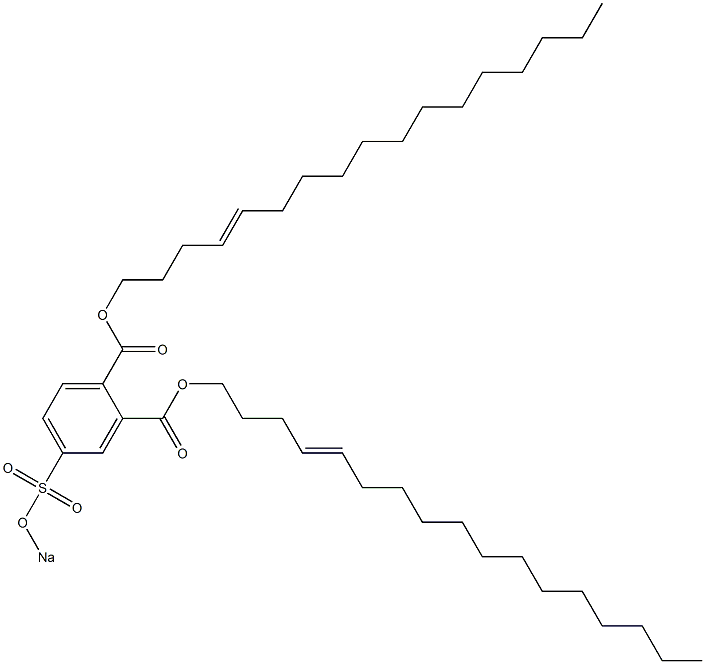 4-(Sodiosulfo)phthalic acid di(4-heptadecenyl) ester 구조식 이미지