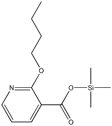 2-Butoxy-3-pyridinecarboxylic acid trimethylsilyl ester Structure