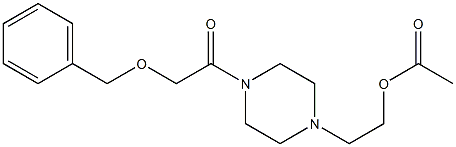 1-(2-Acetoxyethyl)-4-(benzyloxyacetyl)piperazine Structure