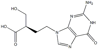 2-Amino-9-[(3R)-3-carboxy-4-hydroxybutyl]-1,9-dihydro-6H-purin-6-one 구조식 이미지