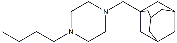 1-Butyl-4-(1-adamantylmethyl)piperazine 구조식 이미지