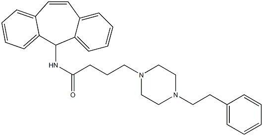 4-[4-(2-Phenylethyl)-1-piperazinyl]-N-(5H-dibenzo[a,d]cyclohepten-5-yl)butyramide 구조식 이미지