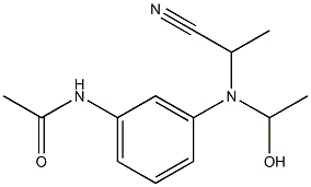 3'-[(1-Hydroxyethyl)(1-cyanoethyl)amino]acetanilide 구조식 이미지