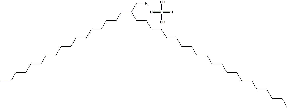 Sulfuric acid 2-heptadecyltricosyl=potassium salt Structure