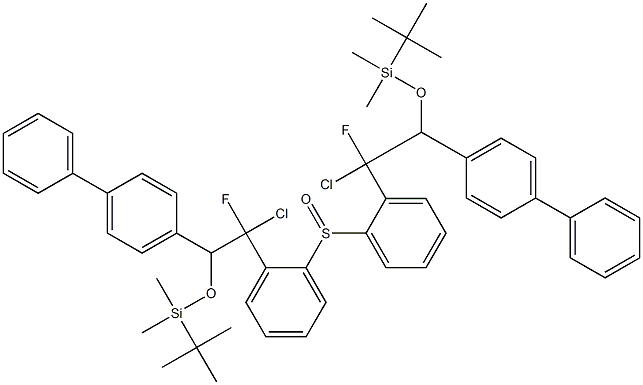 [1-Chloro-1-fluoro-2-(biphenyl-4-yl)-2-(tert-butyldimethylsiloxy)ethyl]phenyl sulfoxide 구조식 이미지