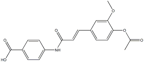 4-[[3-(3-Methoxy-4-acetoxyphenyl)-1-oxo-2-propenyl]amino]benzoic acid Structure