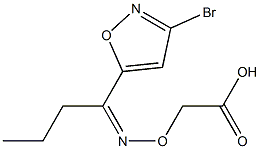 [[(Z)-1-(3-Bromoisoxazol-5-yl)butylidene]aminooxy]acetic acid Structure