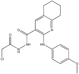 N'-[2-Chloroacetyl]-2-[(4-methoxyphenyl)amino]-5,6,7,8-tetrahydroquinoline-3-carbohydrazide 구조식 이미지