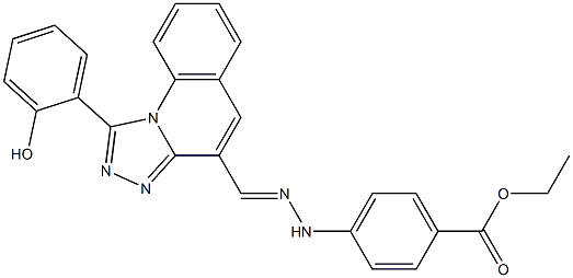 4-[2-[[1-(2-Hydroxyphenyl)[1,2,4]triazolo[4,3-a]quinolin-4-yl]methylene]hydrazino]benzoic acid ethyl ester 구조식 이미지