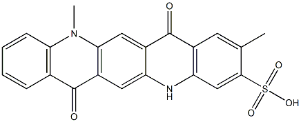 5,7,12,14-Tetrahydro-2,12-dimethyl-7,14-dioxoquino[2,3-b]acridine-3-sulfonic acid 구조식 이미지