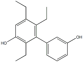 2,5,6-Triethyl-1,1'-biphenyl-3,3'-diol 구조식 이미지