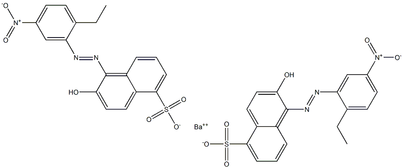 Bis[1-[(2-ethyl-5-nitrophenyl)azo]-2-hydroxy-5-naphthalenesulfonic acid]barium salt Structure