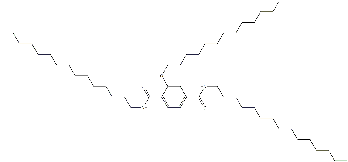 2-(Tetradecyloxy)-N,N'-dipentadecylterephthalamide 구조식 이미지