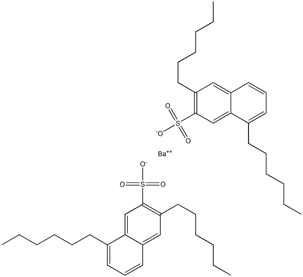Bis(3,8-dihexyl-2-naphthalenesulfonic acid)barium salt Structure