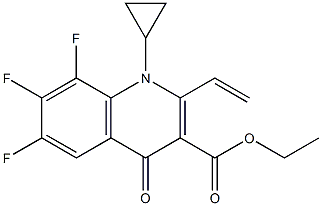 1-Cyclopropyl-6,7,8-trifluoro-1,4-dihydro-2-vinyl-4-oxoquinoline-3-carboxylic acid ethyl ester Structure